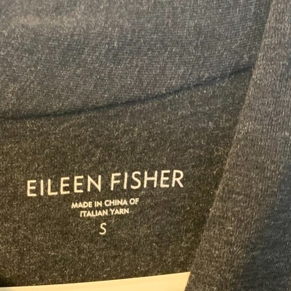 Eileen Fisher Midi Dress Size S Dark Gray Viscose Spandex Stretch Center Pleat - Picture 5 of 6